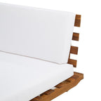 Canapé minimaliste en bois et tissu Eulah de Christopher Knight Home, côté gauche