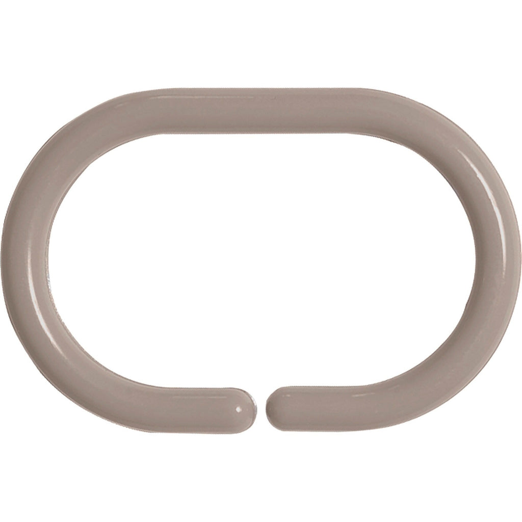 Anneaux de rideau de douche Evidco avec crochets en plastique (lot de 12)