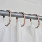 Anneaux de rideau de douche Evidco avec crochets en plastique (lot de 12)