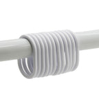 Anneaux de rideau de douche Evidco avec crochets en plastique (lot de 12)