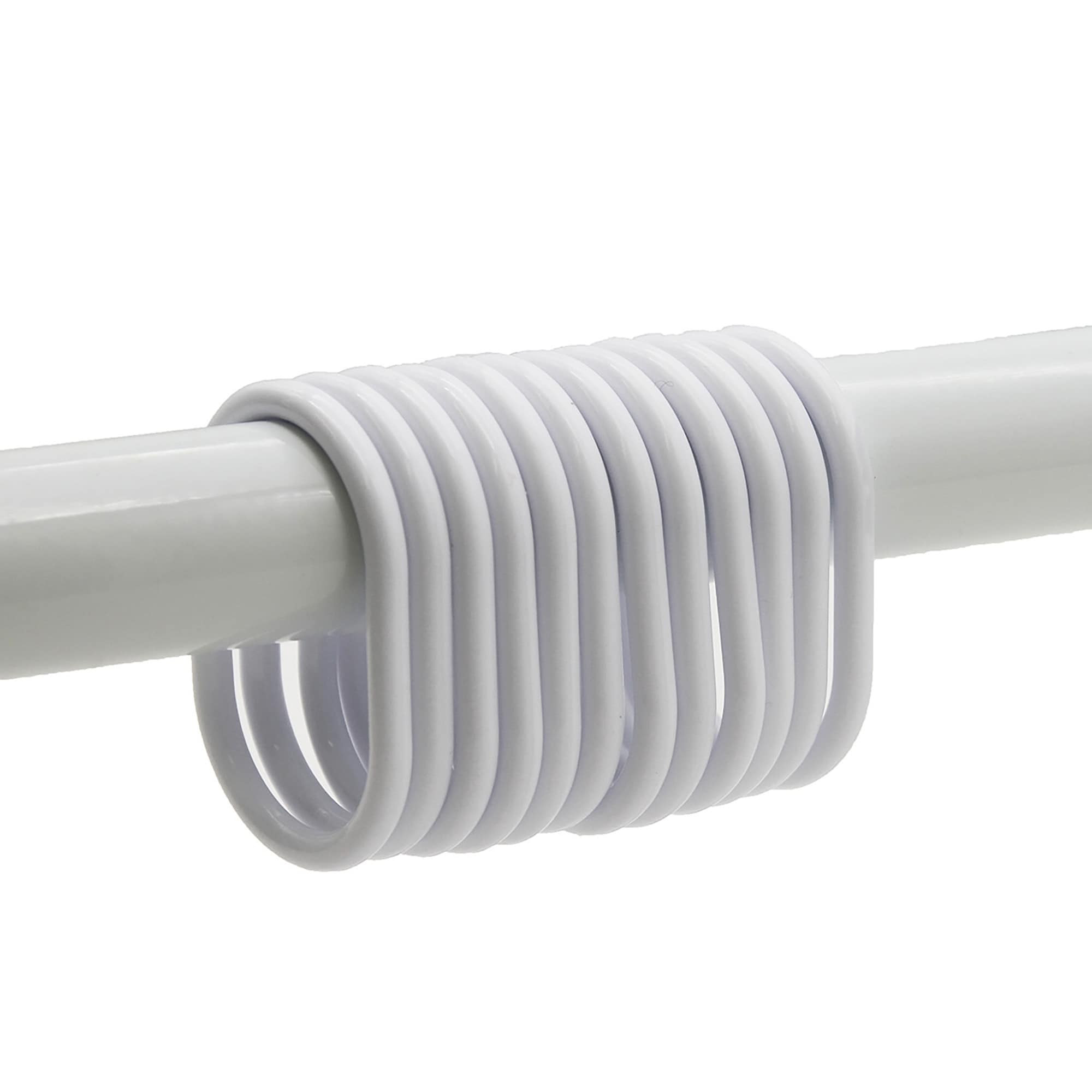 Anneaux de rideau de douche Evidco avec crochets en plastique (lot de 12)