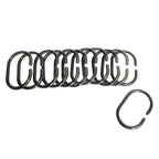 Anneaux de rideau de douche Evidco avec crochets en plastique (lot de 12)