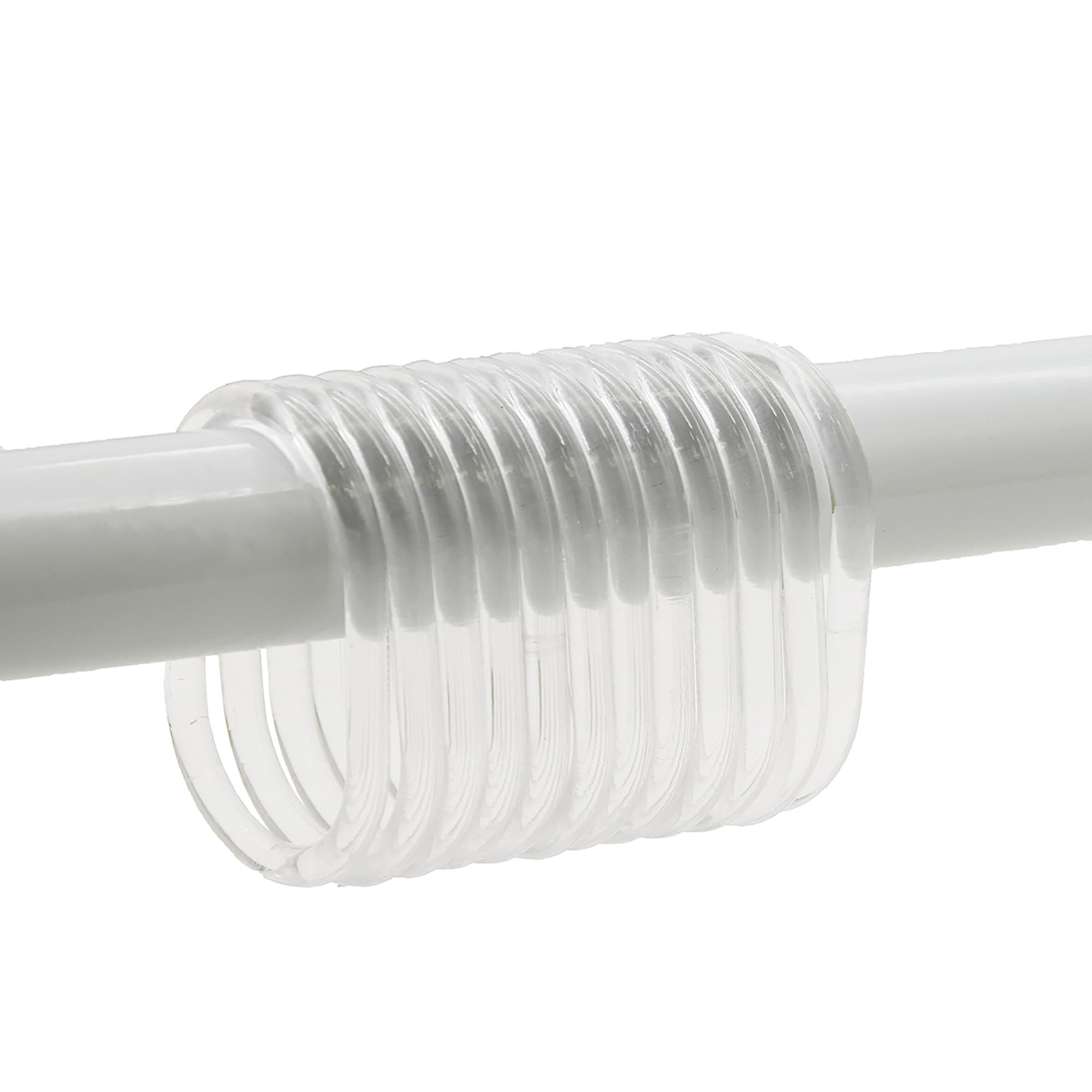 Anneaux de rideau de douche Evidco avec crochets en plastique (lot de 12)