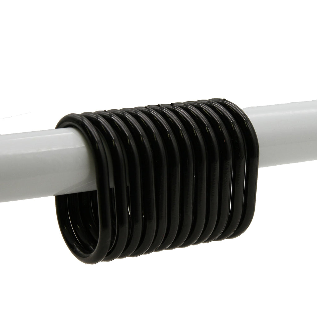 Anneaux de rideau de douche Evidco avec crochets en plastique (lot de 12)