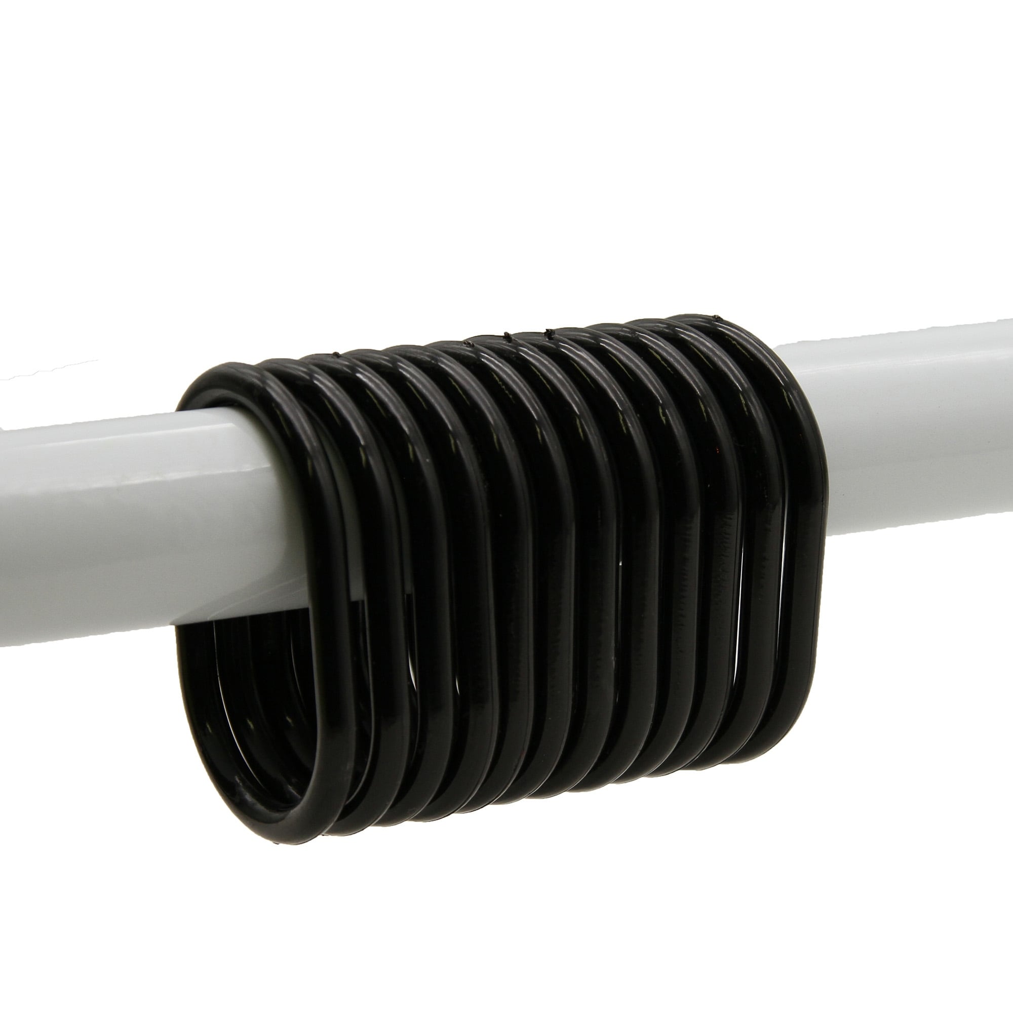 Anneaux de rideau de douche Evidco avec crochets en plastique (lot de 12)