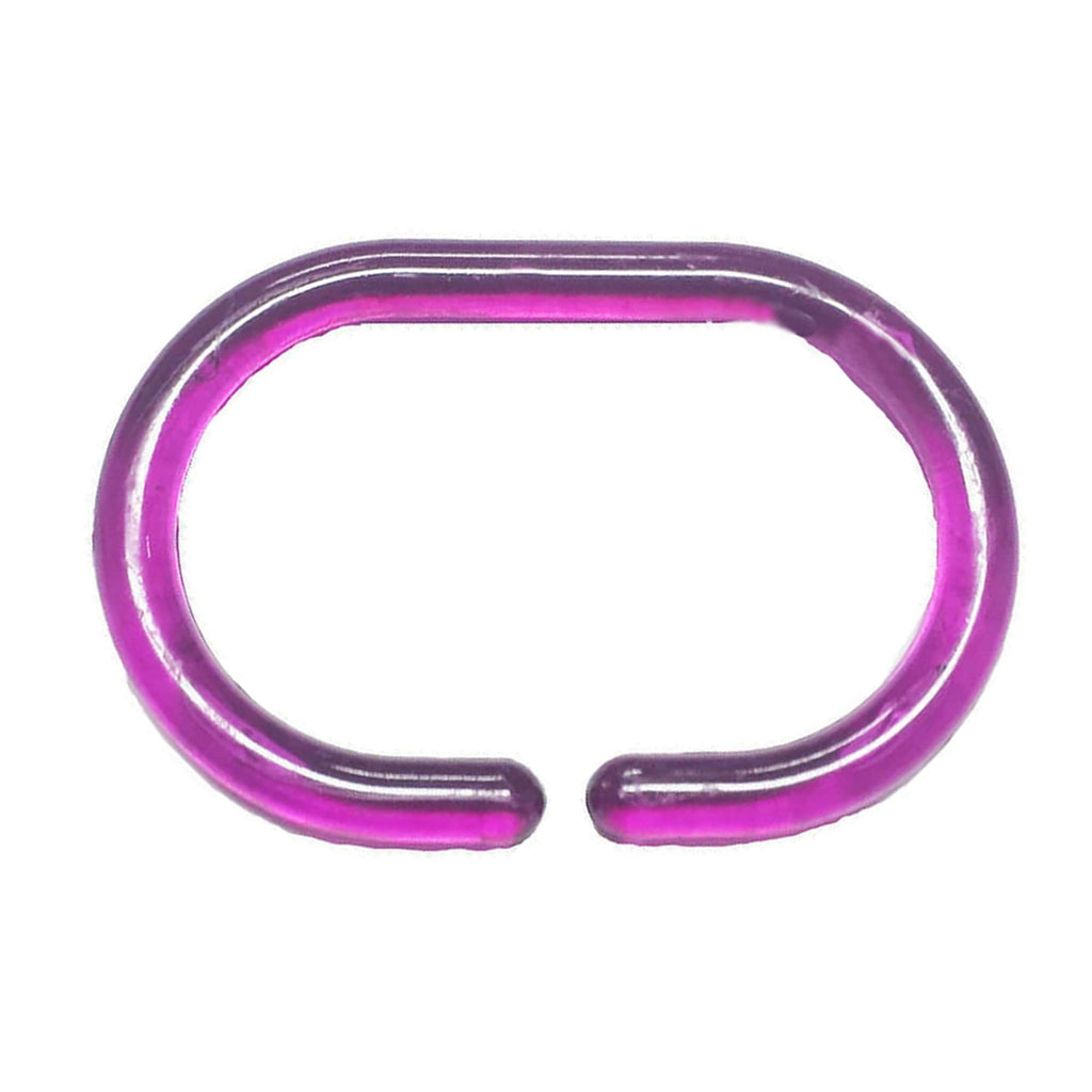 Anneaux de rideau de douche Evidco avec crochets en plastique (lot de 12)