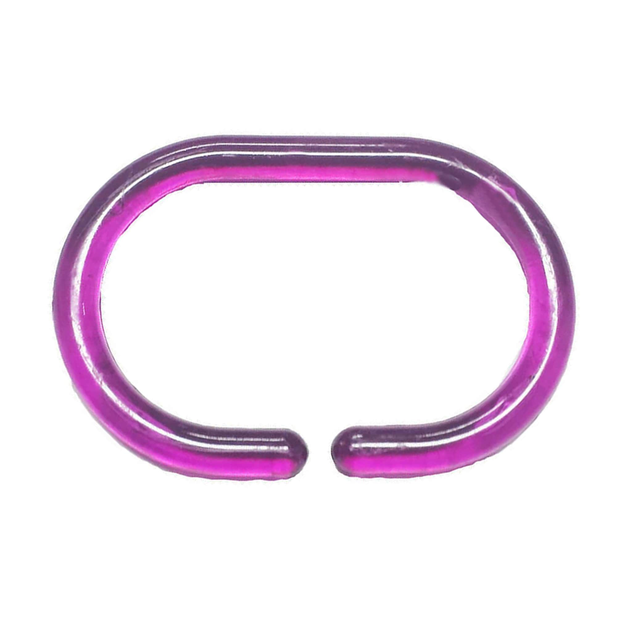 Anneaux de rideau de douche Evidco avec crochets en plastique (lot de 12)