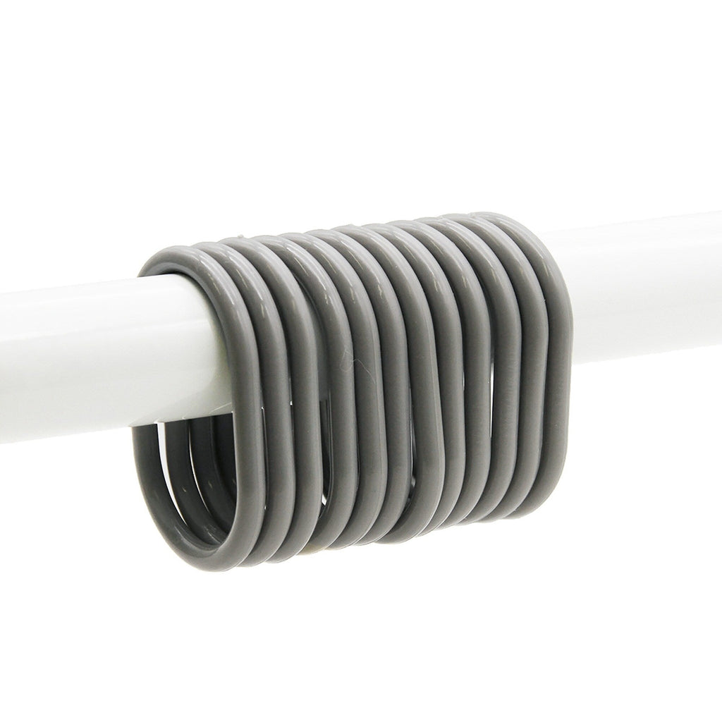 Anneaux de rideau de douche Evidco avec crochets en plastique (lot de 12)