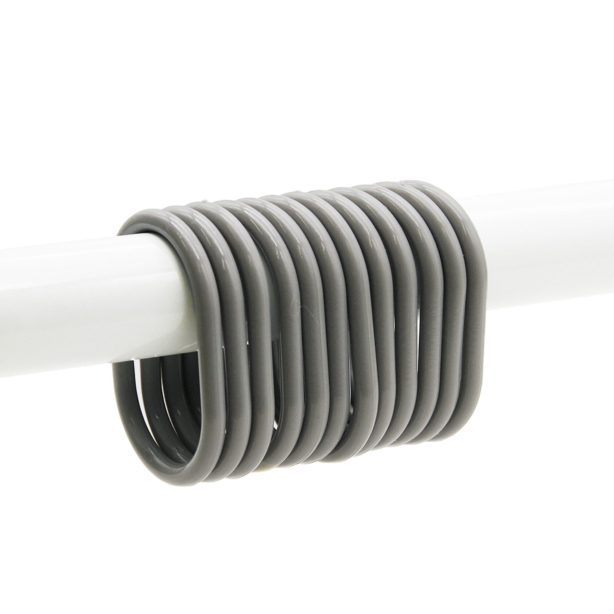 Anneaux de rideau de douche Evidco avec crochets en plastique (lot de 12)