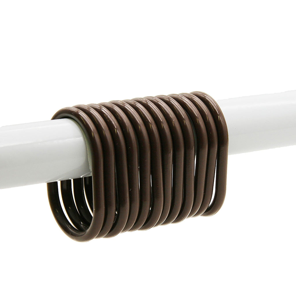 Anneaux de rideau de douche Evidco avec crochets en plastique (lot de 12)
