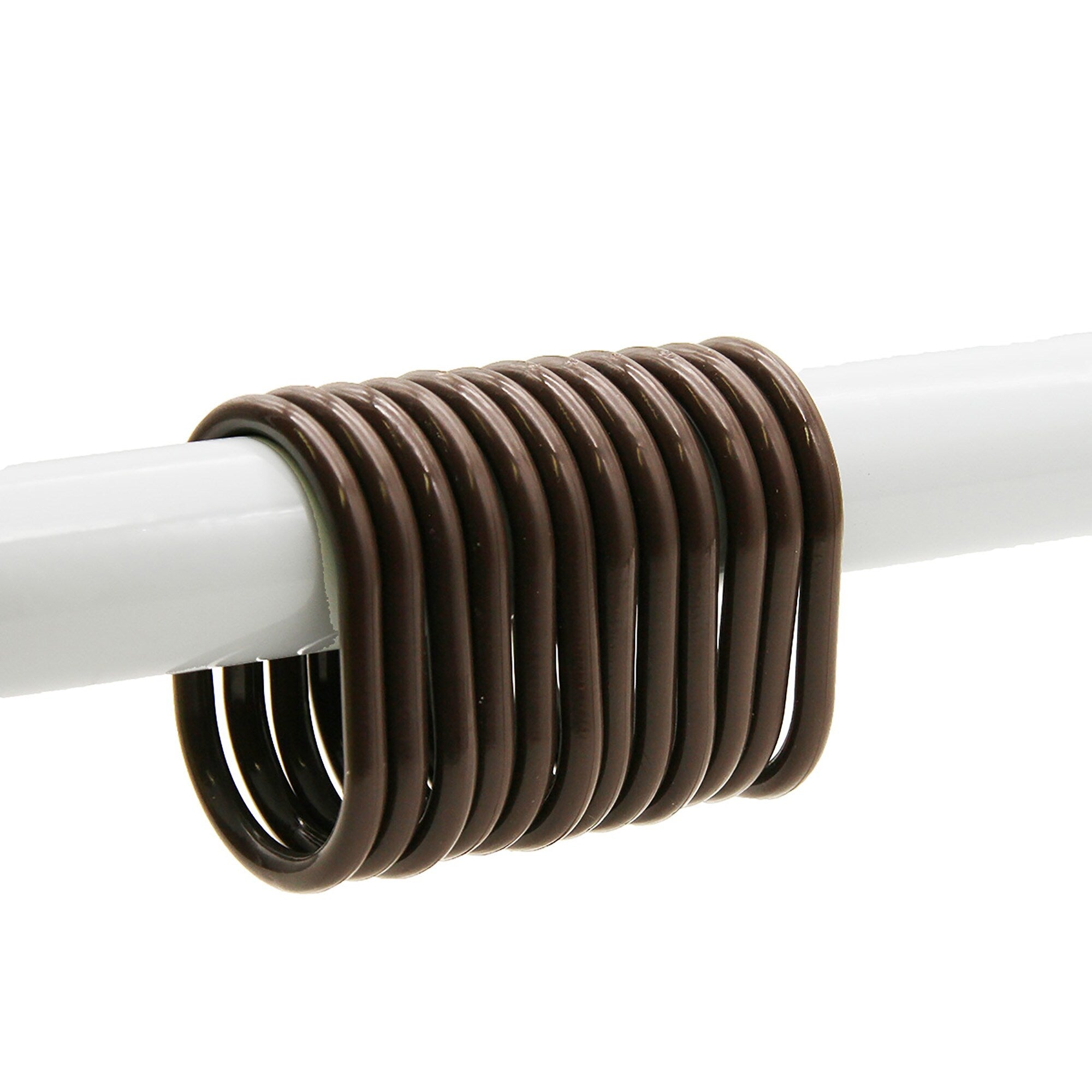 Anneaux de rideau de douche Evidco avec crochets en plastique (lot de 12)