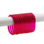 Anneaux de rideau de douche Evidco avec crochets en plastique (lot de 12)