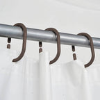 Anneaux de rideau de douche Evidco avec crochets en plastique (lot de 12)