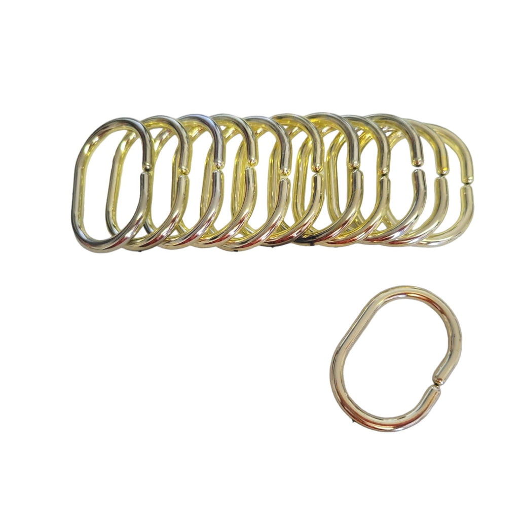 Anneaux de rideau de douche Evidco avec crochets en plastique (lot de 12)