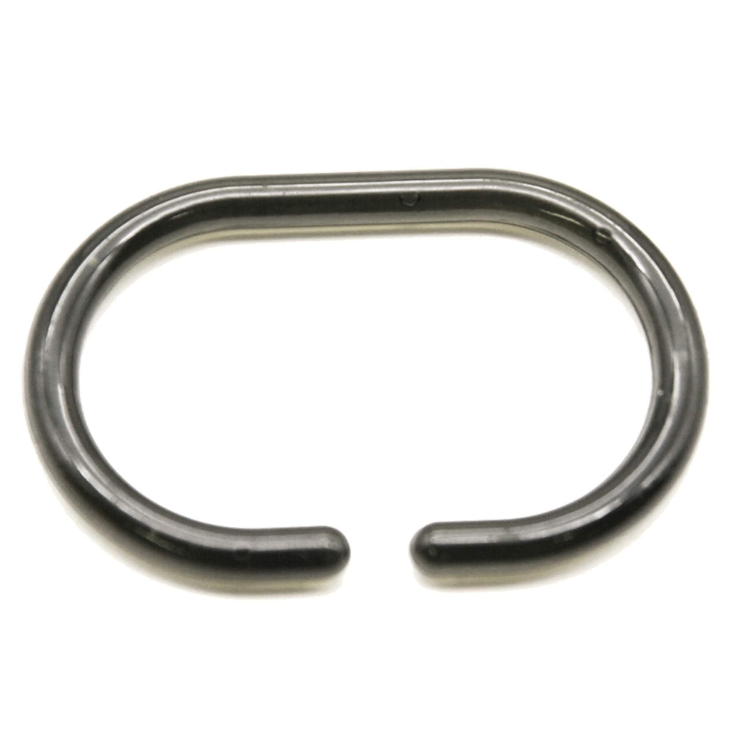 Anneaux de rideau de douche Evidco avec crochets en plastique (lot de 12)