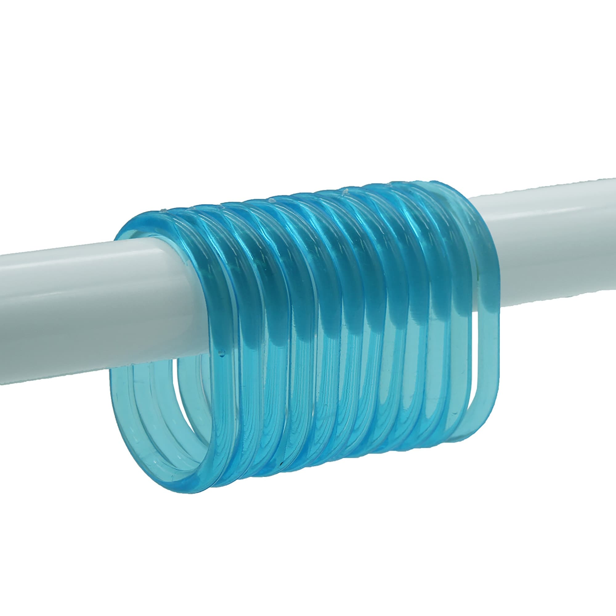 Anneaux de rideau de douche Evidco avec crochets en plastique (lot de 12)