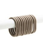 Anneaux de rideau de douche Evidco avec crochets en plastique (lot de 12)