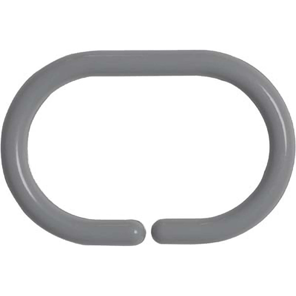 Anneaux de rideau de douche Evidco avec crochets en plastique (lot de 12)