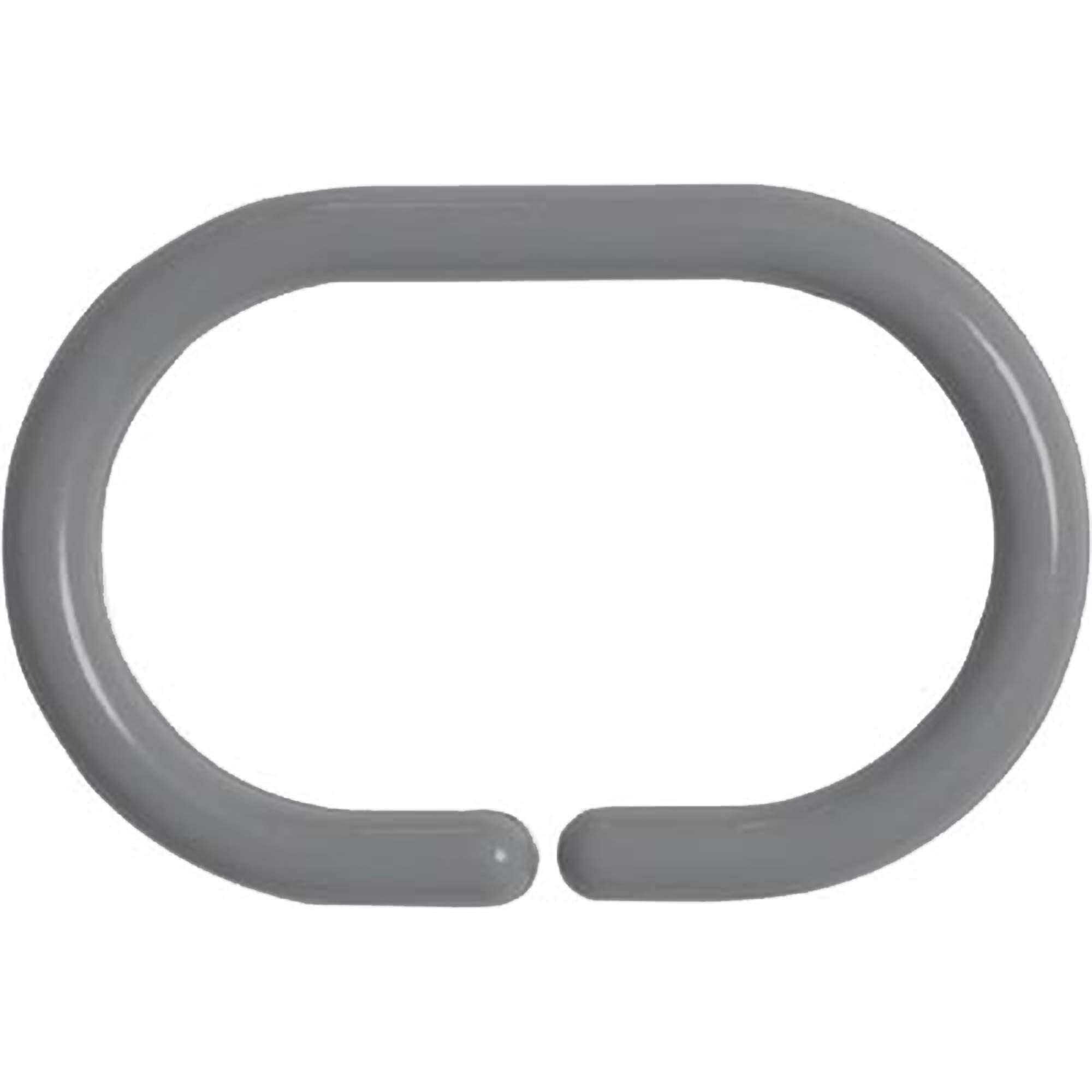 Anneaux de rideau de douche Evidco avec crochets en plastique (lot de 12)