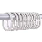 Anneaux de rideau de douche Evidco avec crochets en plastique (lot de 12)