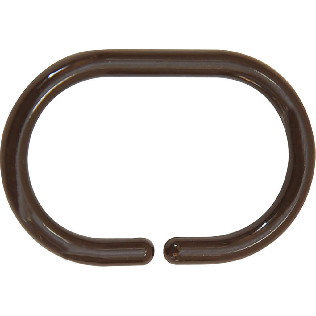 Anneaux de rideau de douche Evidco avec crochets en plastique (lot de 12)