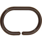 Anneaux de rideau de douche Evidco avec crochets en plastique (lot de 12)