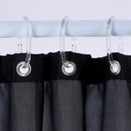 Anneaux de rideau de douche Evidco avec crochets en plastique (lot de 12)