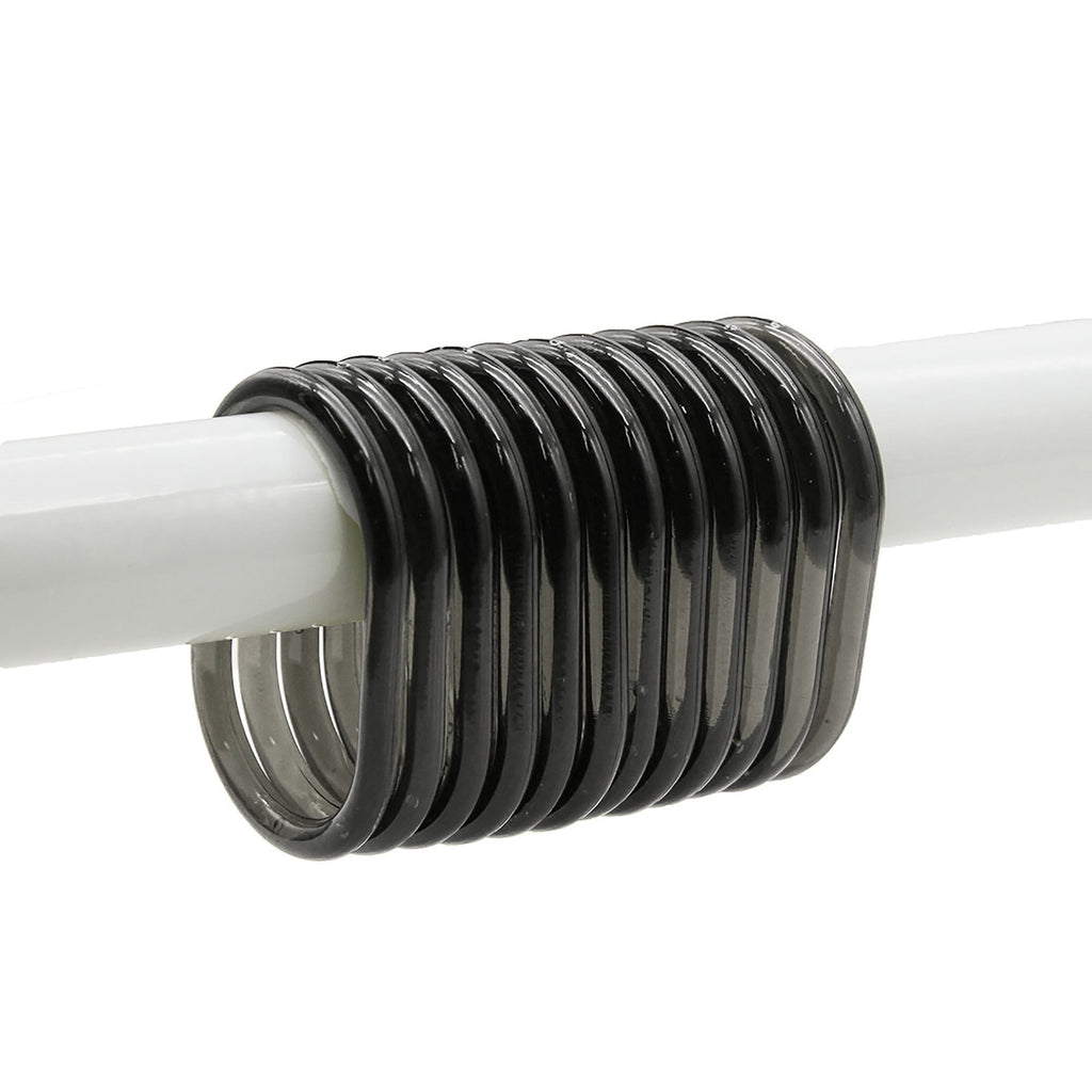 Anneaux de rideau de douche Evidco avec crochets en plastique (lot de 12)