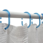Anneaux de rideau de douche Evidco avec crochets en plastique (lot de 12)