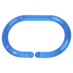 Anneaux de rideau de douche Evidco avec crochets en plastique (lot de 12)