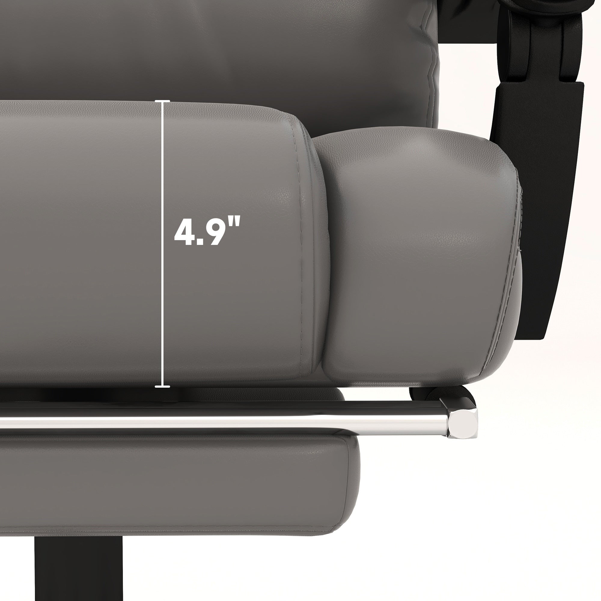 Fauteuil de bureau exécutif en cuir avec massage 6 points, hauteur réglable, dossier inclinable, repose-pieds et télécommande