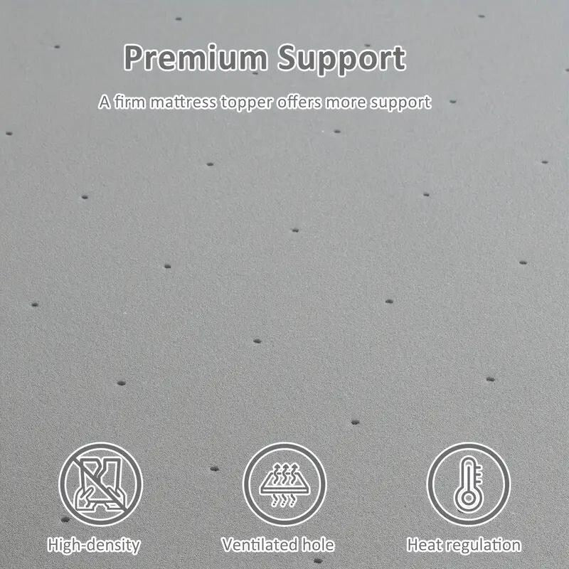 Surmatelas extra ferme pour lit Queen size (7,6 cm) en mousse haute densité, soutien dorsal et soulagement de la pression