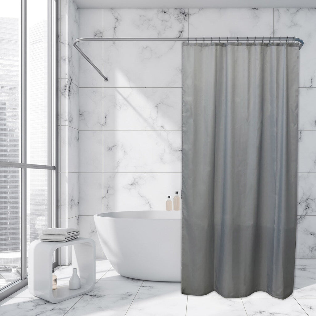 Rideau de douche extra long en polyester, 12 anneaux, 79 L x 71 l