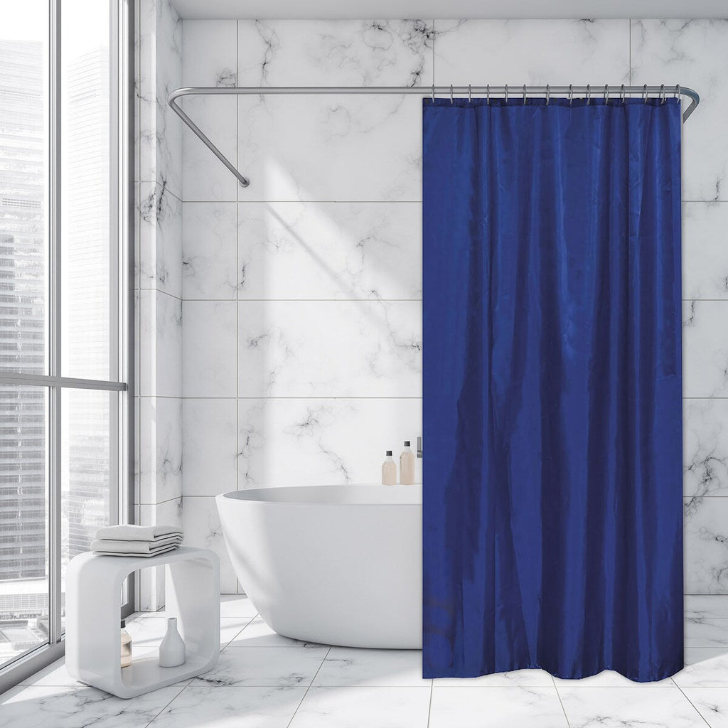 Rideau de douche extra long en polyester, 12 anneaux, 79 L x 71 l