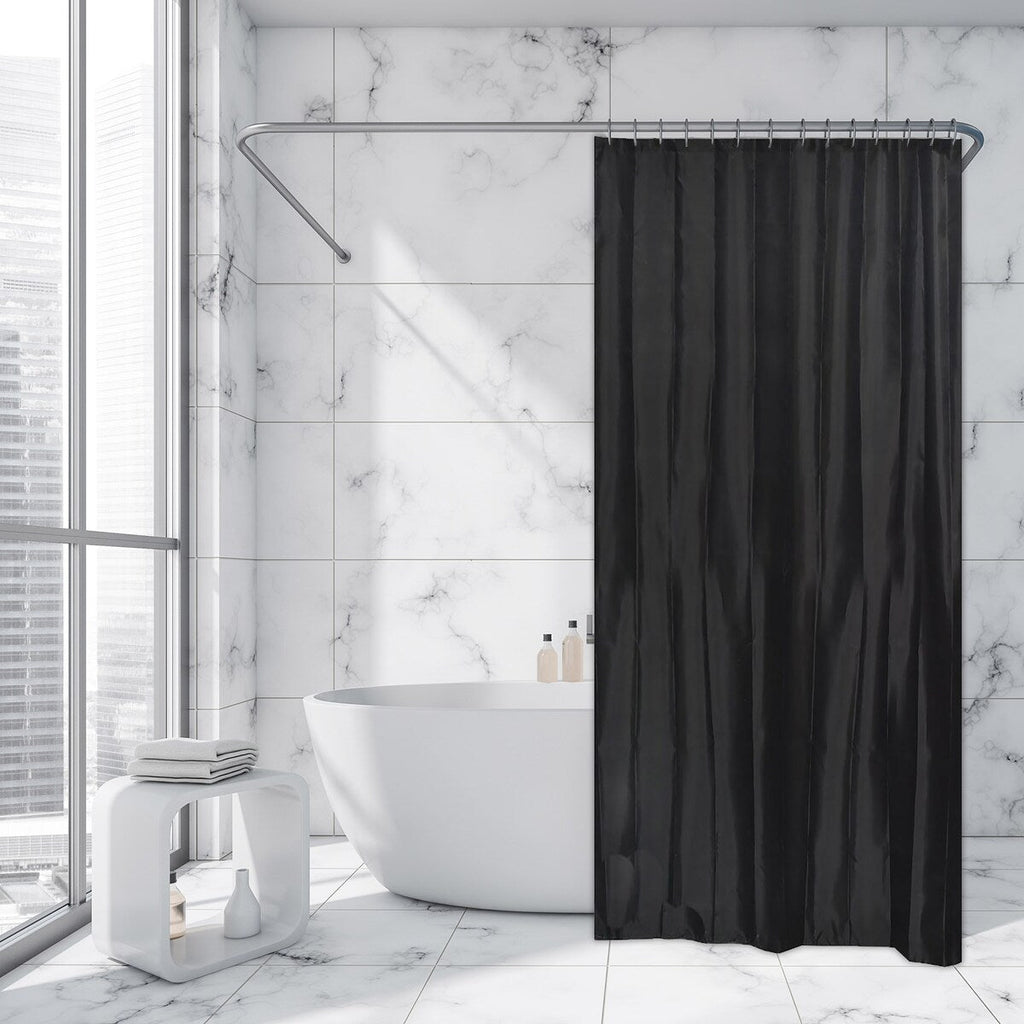 Rideau de douche extra long en polyester, 12 anneaux, 79 L x 71 l