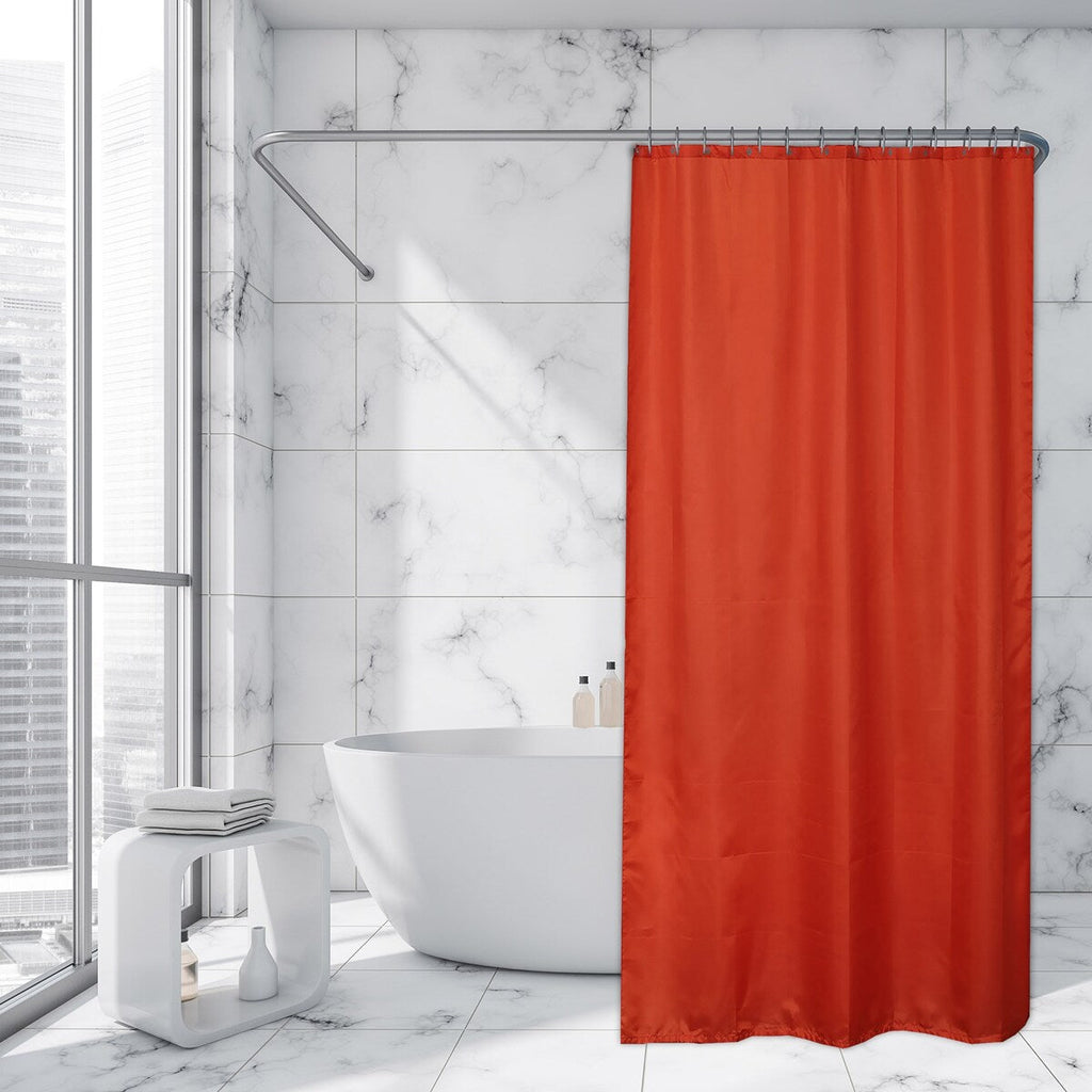 Rideau de douche extra long en polyester, 12 anneaux, 79 L x 71 l