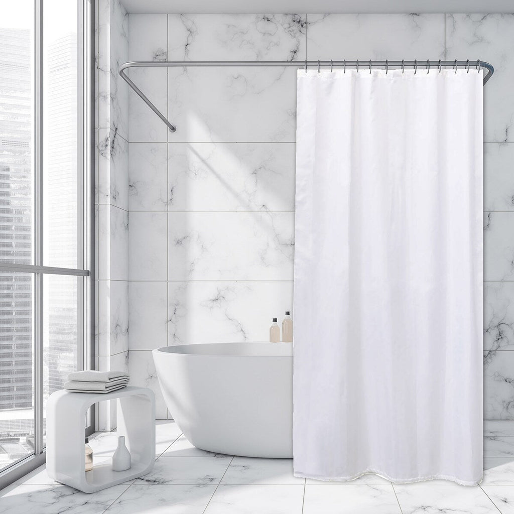 Rideau de douche extra long en polyester, 12 anneaux, 79 L x 71 l