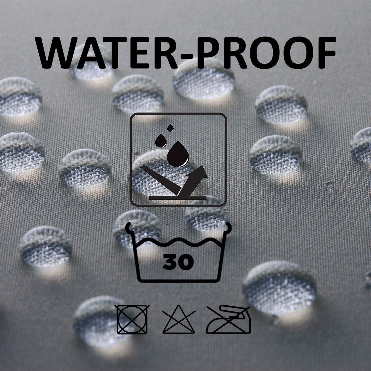 Rideau de douche extra long en polyester, 12 anneaux, 79 L x 71 l