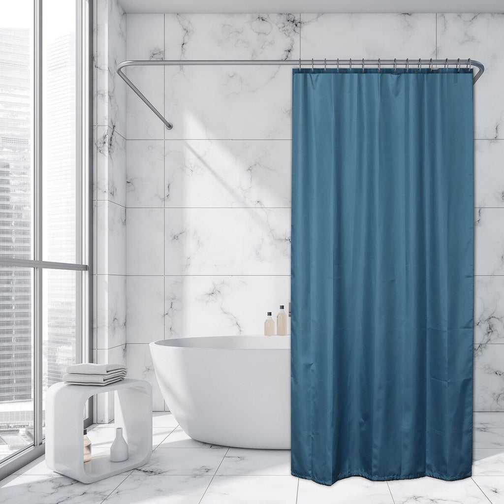 Rideau de douche extra long en polyester, 12 anneaux, 79 L x 71 l