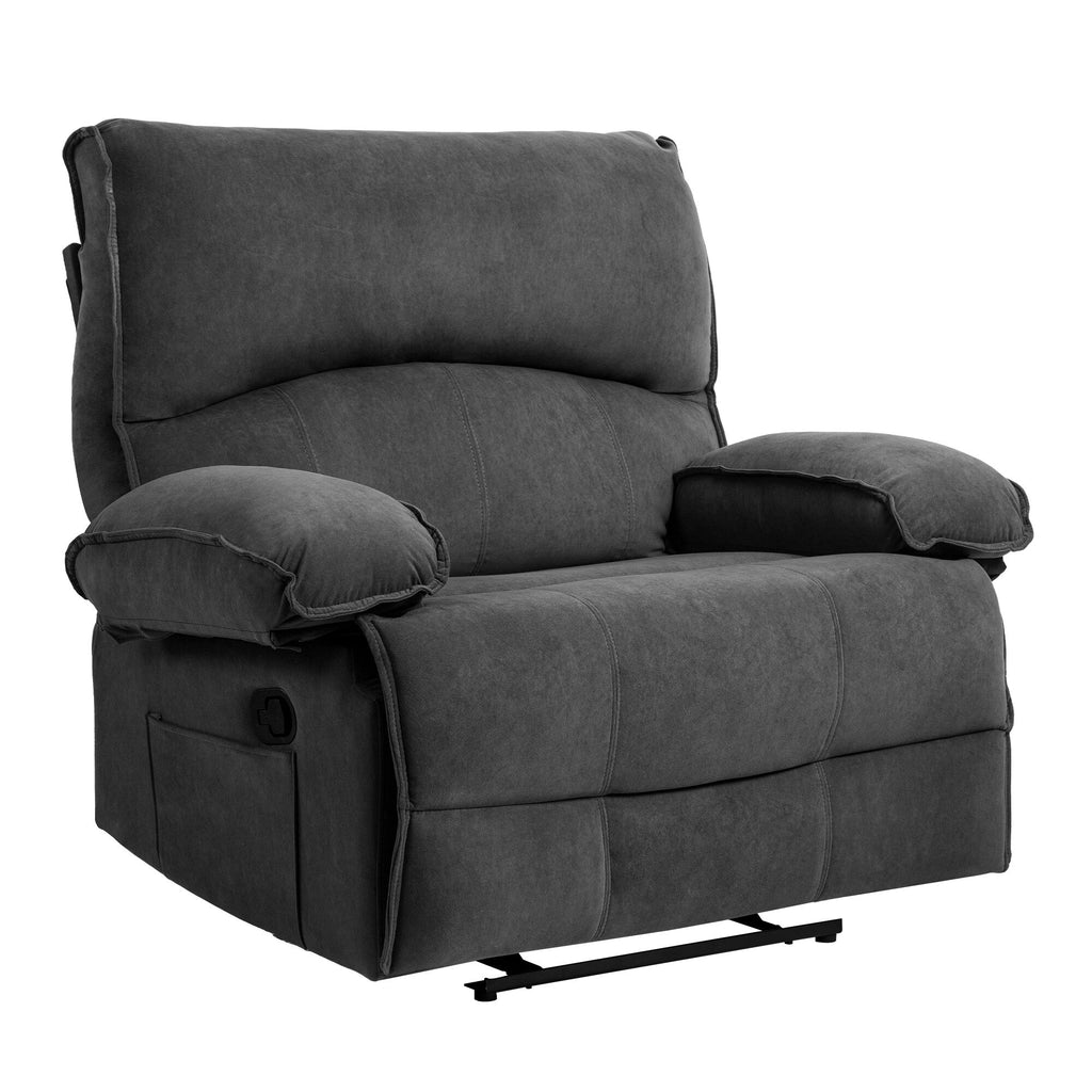 Fauteuil inclinable extra large avec coussin chauffant et massant, revêtement en polaire douce