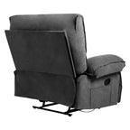 Fauteuil inclinable extra-large avec coussin de massage chauffant et revêtement en polaire moelleux