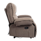 Fauteuil inclinable extra-large avec coussin de massage chauffant et revêtement en polaire moelleux