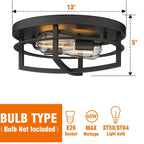 13 plafonniers industriels à 2 lampes encastrés