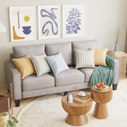 Canapé 3 places en tissu avec rangement sous le coussin