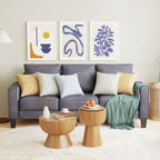 Canapé 3 places en tissu avec rangement sous le coussin