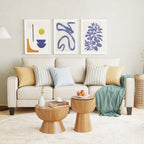 Canapé 3 places en tissu avec rangement sous le coussin