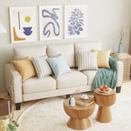 Canapé 3 places en tissu avec rangement sous le coussin