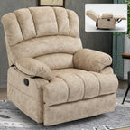Fauteuil inclinable manuel en tissu avec dossier réglable et repose-pieds