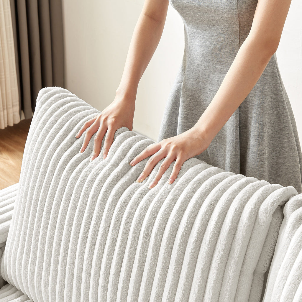 Canapé causeuse en tissu avec accoudoir de rangement et USB