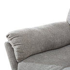 Fauteuil inclinable manuel pivotant et rembourré en tissu